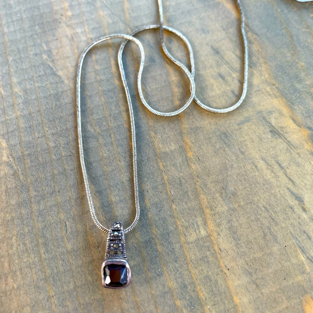 Sterling Silver Necklace with Snake Chain